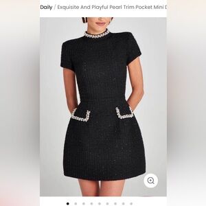 Black Mock Neck Sheath Mini Dress